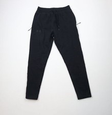 Under Armour Mens Large Faded Fitted ColdGear Cuffed Sweatpants Joggers Black