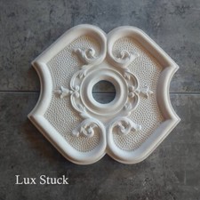 Gips Stuck Rosette 30x28 cm cm Stuckrosette  Deckenrosette Deko Ornament