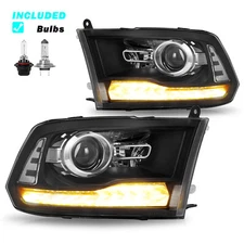[Anti-fog]Projector Fit 2009-2018 Dodge Ram1500 2500 3500 Headlight LED DRL09-18