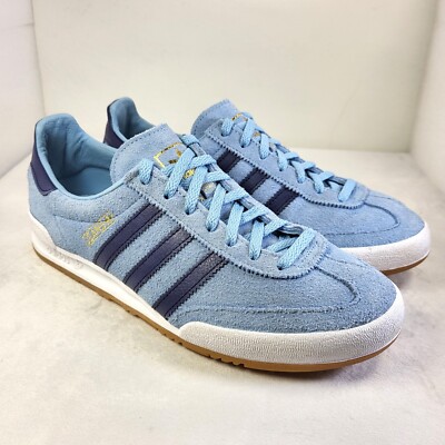 ADIDAS Jeans Mens Trainers Suede Sky Blue Navy Blue UK6 (X87