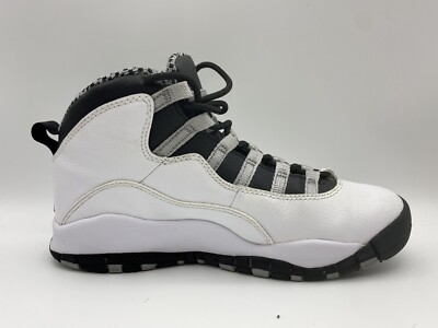 Nike Men Air Jordan 10 Retro Steel 2013 Sz 5.5 310806-103 White