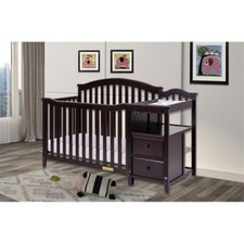AFG Baby Furniture Kali 4-in-1 Convertible Crib and Changer Espresso