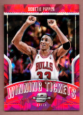 SCOTTIE PIPPEN 2018-19 PANINI CONTENDERS OPTIC RED CRACKED ICE WINNING TICKET#23