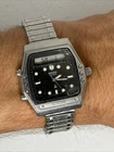 SEIKO Silver Wave VTG H357-5140 Digital Analog Quartz Watch New Battery - READ