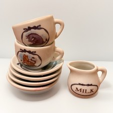 Classic Winnie the Pooh Mini China Tea Set w/ - Incomplete Vintage