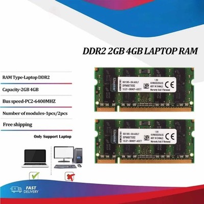Notebook DDR2 4GB 8GB(2×4GB) PC2-6400 800 MHz Laptop SODIMM Memory RAM 200pin