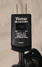 Vivitar Electronic Flash SB-1 AC Cord for Model V152/252/253 - TESTED