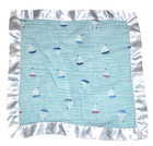 Aden + Anais Making Waves Sailboat Baby Blankets Satin Trim Security