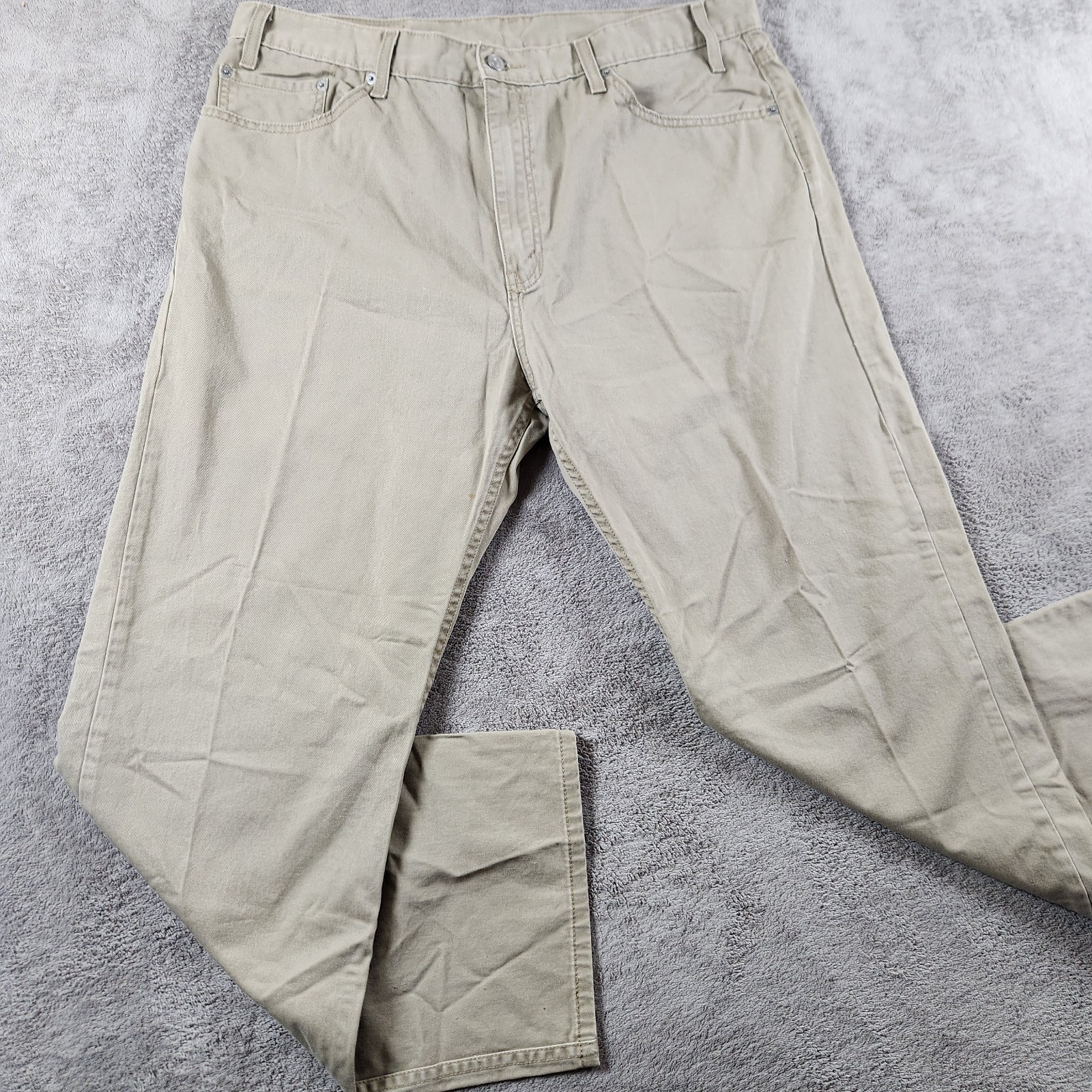 Levi's 505 Straight Fit Jeans Mens size 40x30 Tan Denim 5 Pocket