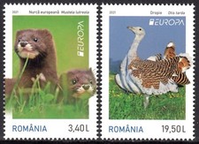 ROUMANIE 2021 EUROPA CEPT BIRDS WILD ANIMES