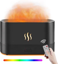 Essential Oil Diffuser, 300Ml 7 Colorful Flame Air Diffuser Humidifier,Upgraded 