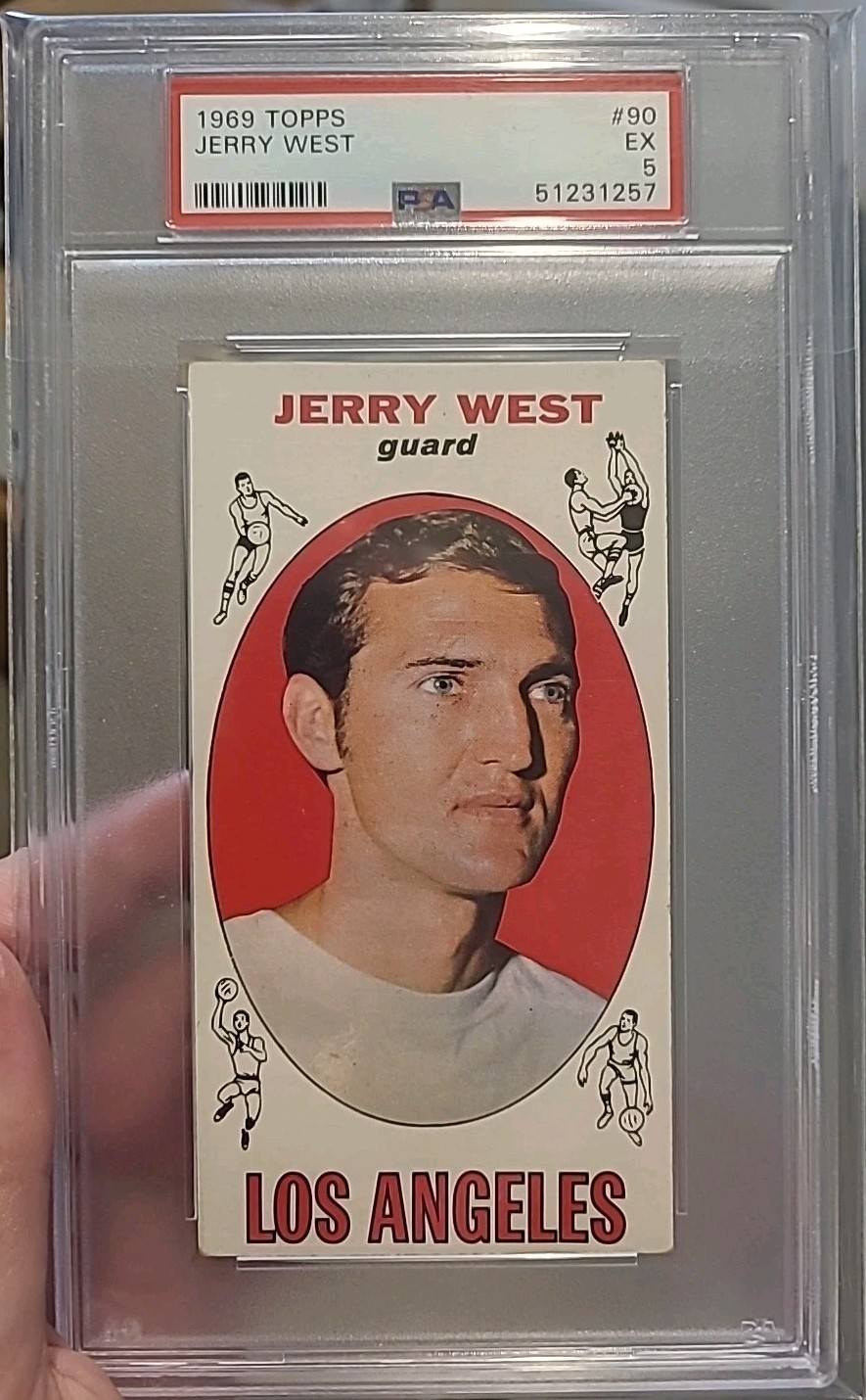 1969 Topps Jerry West #90 PSA 5