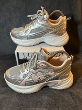 Ladies Trainers Walking Shoes Size 37/38 Lace Up Sneakers Chunky Sole 90’s style