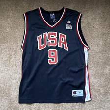 Champion USA Basketball Carter #9 Sydney 2000 Olympics Jersey 44 Blue