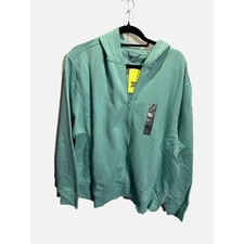 All in Motion Cotton Fleece Full Zip Hoodie Mint Teal Green XL New athletic