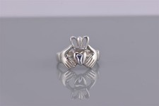 Sterling Silver Irish Friendship Claddagh Hands Heart Band Ring 925 Sz: 5