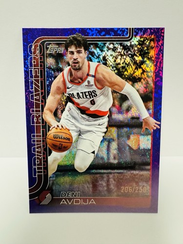 DENI AVDIJA 2025-26 Topps #125 Portland Trail Blazers Purple Holofoil /250