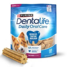Daily Oral Care Dog Treats for Small and Medium Dogs, Chewy Dental Treat to F...