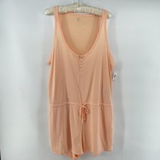 LOVE BY GAP Mameluco Pijama Mujer XL Sin Mangas Lunares Melocotón Salón Coqueta