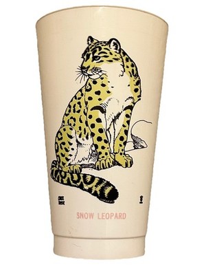Snow Leopard Save A Living Thing 7-Eleven 1974 Slurpee Cup 7-11