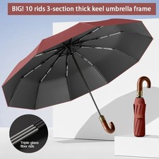 Automatic Folding Umbrella UPF50 UV Protection Windproof Compact Travel Umbrell
