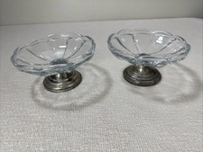 Weighted Sterling By Fina Scalloped Glass Pedestal Bowl Set Of 2