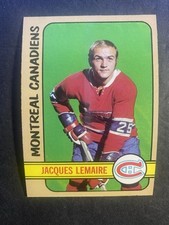 1972-73 Topps Hockey Jacques Lemaire Montreal Canadiens Card #25 (c)