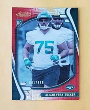2021 Absolute Red Squares 1/499 Alijah Vera-Tucker #199 Rookie RC First Print SP