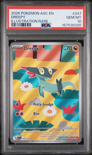 2026 POKEMON ASC EN-ASCENDED HEROES ILLUSTRATION RARE #247 DREEPY PSA 10