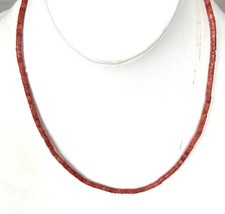 Collana Sterling Santo Domingo Apple 3mm Corallo Heishi 18" Perfect4Pendants