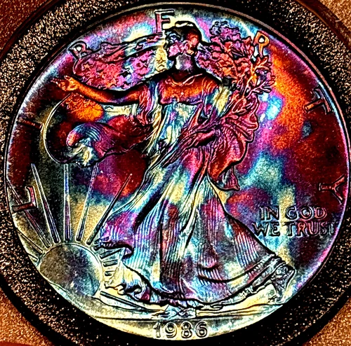 Top Grade BU Gem 1986 American Silver Eagle 1oz- 1st Year Of Production