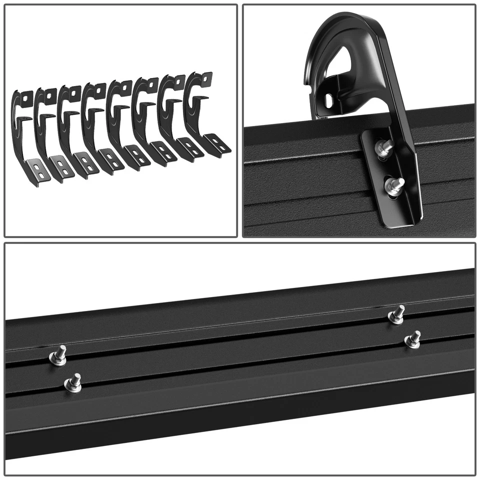 Estriberas Nerf Bar de aluminio negro de 6" para Ford F150 04-14 doble cabina Foto 4 de 4