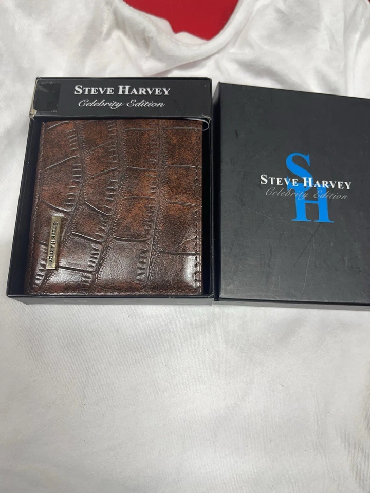 Cartera Steve Harvey Edición Celebridad Cuero Marrón NUEVA En Caja Original Foto 3 de 3