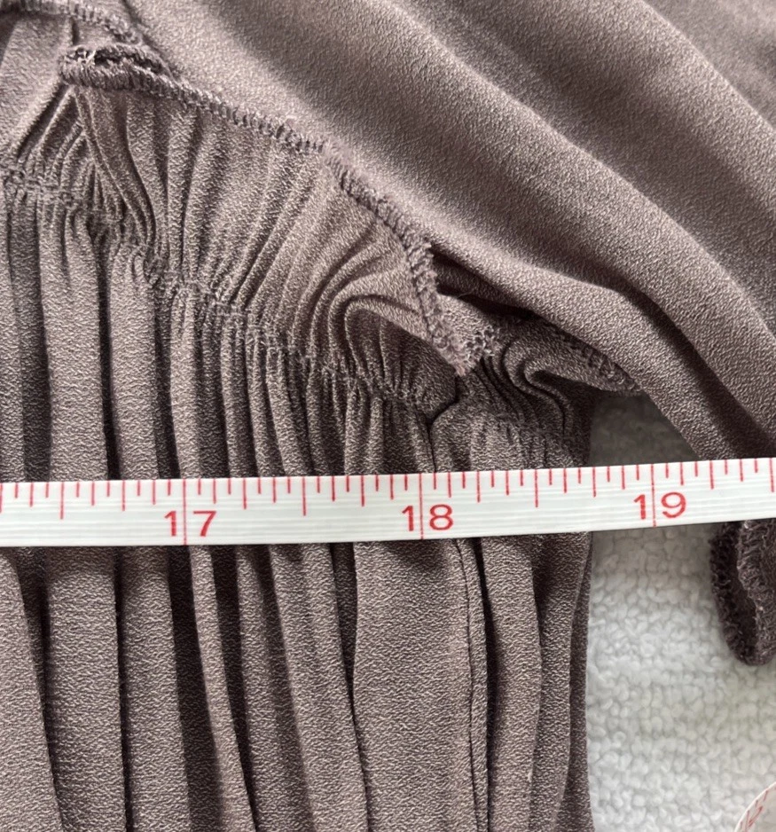 Mona B Top Mauve 小号透明衬衫长袖衬衫农民二手状况完好 j3 — 第 4/4 张图片