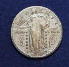 1925 US United States 25 Cents Quarter 90% Silver Standing Liberty Coin KM 145