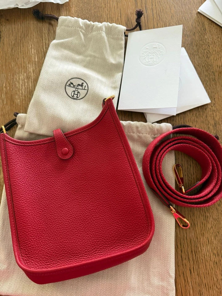 Autenticado Hermes Mini Evelyn Azul Marinho Estado Quase Novo com recibo - Imagem 3 de 4