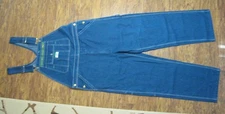 Liberty bib overalls men's blue denim carpenter farmer workwear utility = 40x30