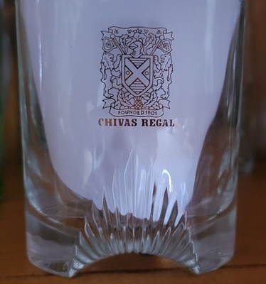 Chivas Regal 12 Ounce Glass With Gold Colored Logo