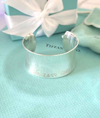 Tiffany & Co. Silver 1837 Concave Wide Cuff Bangle Bracelet, RRP