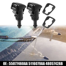 2pcs Front Car Windshield Washer Nozzle Wiper Spray Jet Fit for Dodge Charger