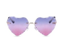 JUSTICE Girls Fashion Ombre Heart Sunglasses 100 UV Protection   Purple  Pink