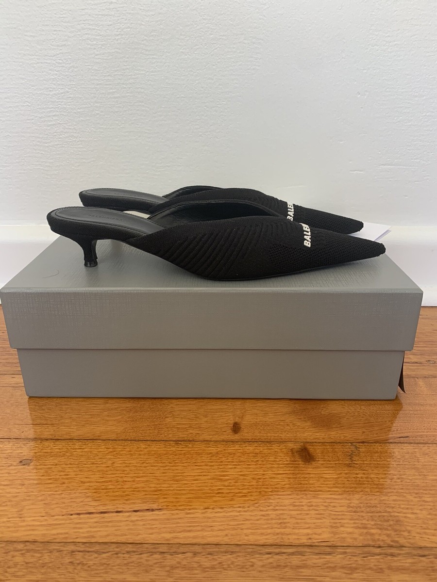 靴 BALENCIAGA KNIFE 2.0 KNIT LOGO MULES 38 Balenciaga Knife 2.0 logo stretch knit ankle boots - sz 38
