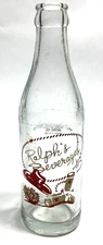 Vintage Ralph's Beverages ACL Bottle Wild West Cowboy Coca-Cola Bottling Company