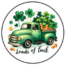 LOADS OF LUCK ST PATRICKS DAY TRUCK ENVELOPE SEALS LABELS STICKERS PARTY FAVORS