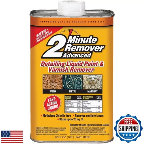 2 Minute Remover 63532 Advanced Detailing Liquid Paint and Varnish Remover, 3