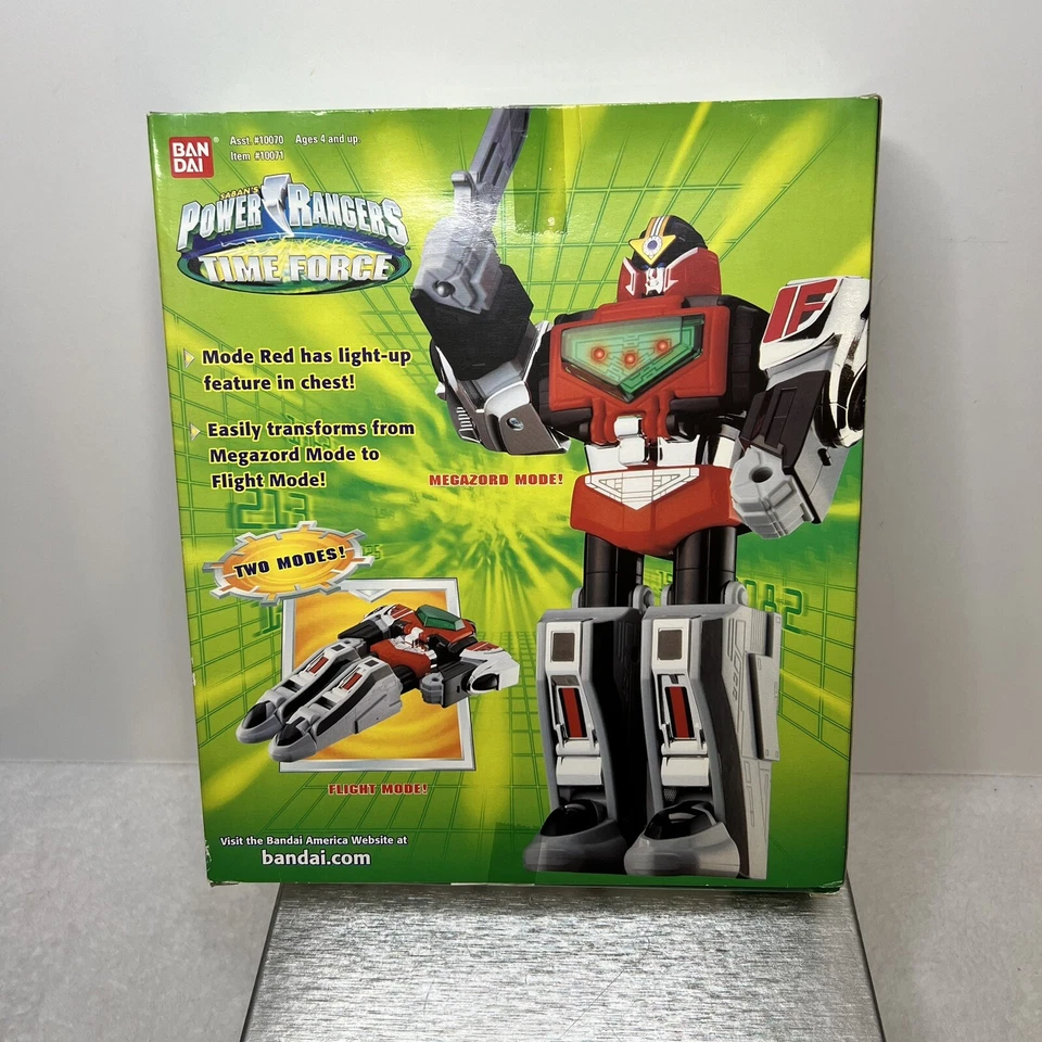 Power Rangers Time Force Megazord Mode Red Figure 8” Bandai Brand New Sealed - Image 2 of 4