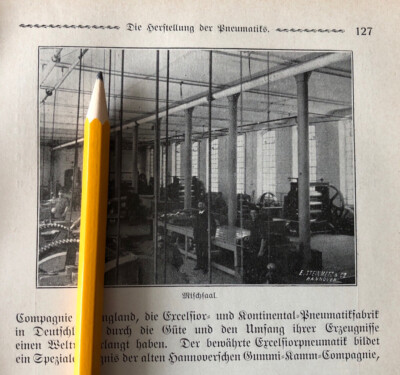 Pneumatik Reifen 1900 Gummi Kautschuk Dunlop Excelsior & Continental Fabrik 1417