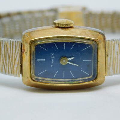 vintage timex timex two tone watch