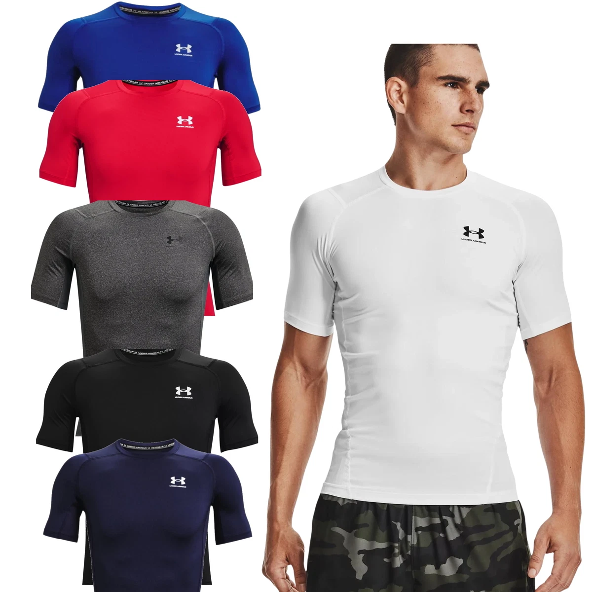 Under Armour Mens HeatGear Armour Compression Shirt Short Sleeve 1361518 New