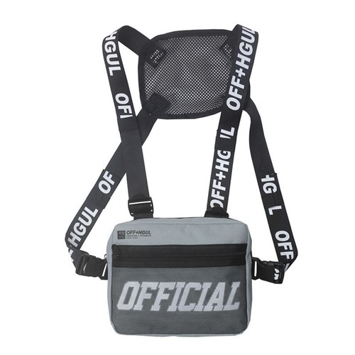 Men Molle Chest Bag Adjustable Oxford Molle Chest Packs Safe for Outdoor Camping - Photo 16/18